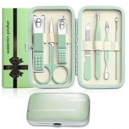 Manicure Set Nail Clipper Set Men Women Nail Clippers Toenail Fingernail Cutters Personal Care Tools Manicure Pedicure Tools with Travel Case Grooming Kit Present for Men Women Family Friends