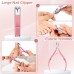 Manicure Kit for Women Travel Nail Care Kit with Cuticle Trimmer Nail Clippers Cuticle Pusher Glass Nail File Portable Nail Kit Women Pink Pedicure Manicure Tools Cuticle Set with Plastic Case