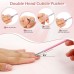 Manicure Kit for Women Travel Nail Care Kit with Cuticle Trimmer Nail Clippers Cuticle Pusher Glass Nail File Portable Nail Kit Women Pink Pedicure Manicure Tools Cuticle Set with Plastic Case