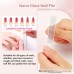 Manicure Kit for Women Travel Nail Care Kit with Cuticle Trimmer Nail Clippers Cuticle Pusher Glass Nail File Portable Nail Kit Women Pink Pedicure Manicure Tools Cuticle Set with Plastic Case
