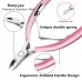 Manicure Kit for Women Travel Nail Care Kit with Cuticle Trimmer Nail Clippers Cuticle Pusher Glass Nail File Portable Nail Kit Women Pink Pedicure Manicure Tools Cuticle Set with Plastic Case