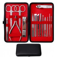 Nail Clipper Set Men Women Professional Stainless Steel Manicure Pedicure Set 16 Pcs Toe Finger Nail Clippers Kit with Portable Travel Case Personal Care Men Grooming Kit for Husband Family