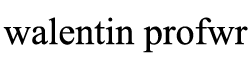 walentin profwr